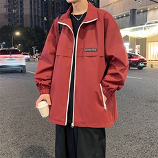 港风上衣夹克宽松落肩立领冲锋衣外套JK862P65，男装夹克，星座1204-3