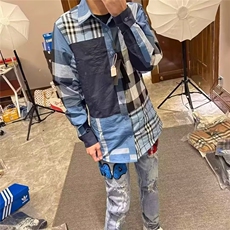 眼镜蛇刺绣破洞复古牛仔裤男款轻奢修身小脚弹力休闲双拼色长裤子，男装牛仔裤，星座506A