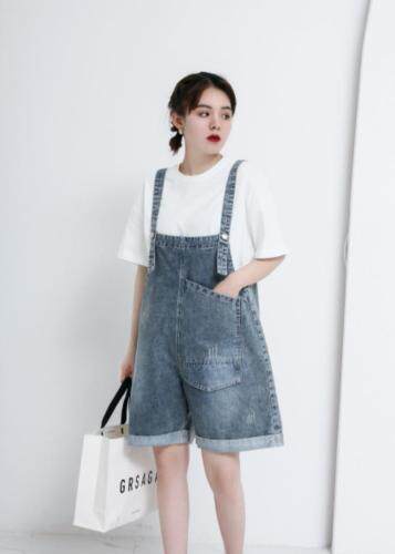 背带裤，女装，E·呀