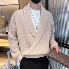 社会小伙秋冬季新款潮流v领针织开衫毛衣男士休闲大码外套M3371，男装针织衫/毛衣，星座1116A-2（原606A-1）