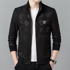 男士商务休闲夹克衫中年立领秋冬装新款外套上衣男ASDF8805-P230图片