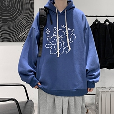 连帽卫衣男大码胖子帽衫大号运动服WY2427-P35，男装卫衣，电商A040