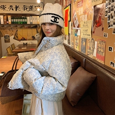 有货【新款】24冬季碎花韩版羽绒服667-P240-K328，女装短外套，2C317