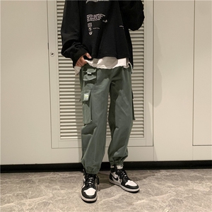 韩版工装潮流裤束脚裤宽松潮牌哈伦裤子 现货 K056-P35图片