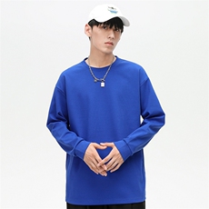 秋季基础纯色潮流韩版宽松圆领休闲情侣卫衣EY-3658-P45，男装卫衣，电商B306