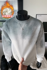 新款银狐绒450g高克重华棉渐变扎染长袖卫衣W5439J加绒-特P45控88，男装卫衣，电商A001
