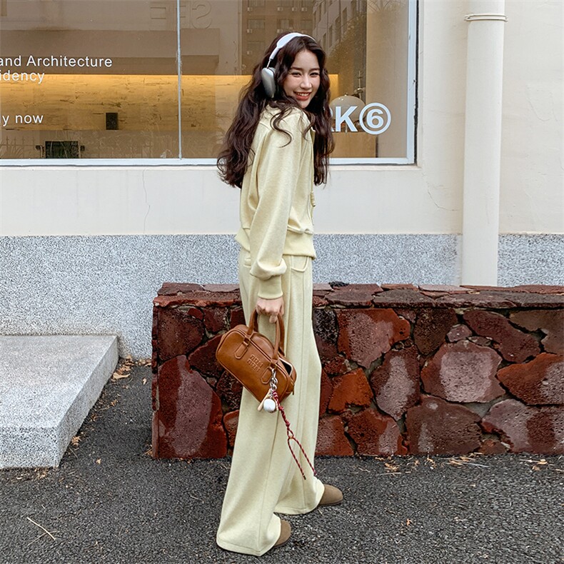 新款现货主推双拉链卫衣套装2513-P165-K238,女装套装/套裙,2C129