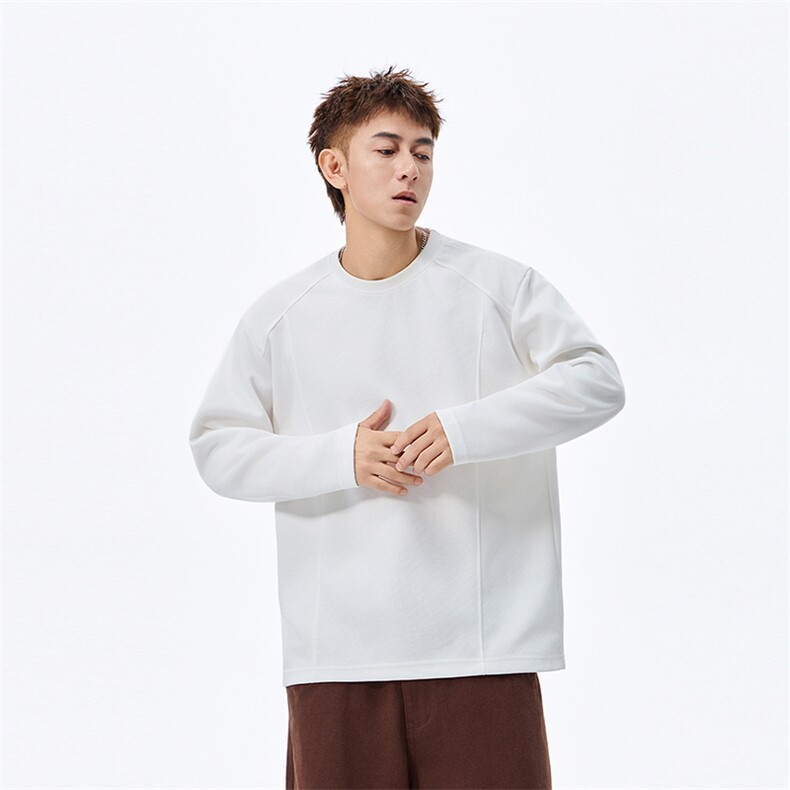 抖音得物品质美式高街重磅曼巴棉结构硬阔boxy版潮牌卫衣长袖T恤图片