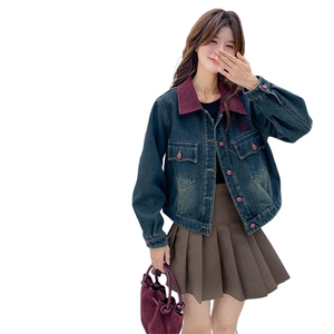 现货2025冬装新款牛仔加绒加厚外套女2C233-8839-P145-K209图片