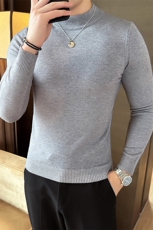 12色纯色毛衣打底衫男秋冬内搭半高领修身针织衫M602特p35，男装针织衫/毛衣，电商D303