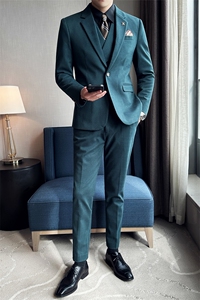 2026秋季新西装套装修身休闲商务三件套西服男士礼服KTZ1852-P335图片