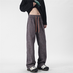 现货 A429-Yk326-特批53 美式撞色扎染重磅卫裤弯刀休闲裤 高品质图片