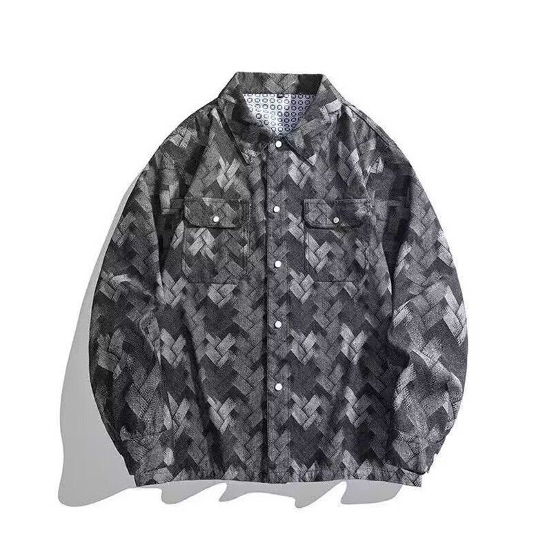 ins水洗牛仔外套男女秋季2025年新款美式潮牌痞帅宽松工装夹克，男装工装外套，星座506A