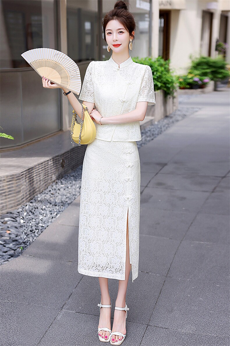 2023现货2024夏装新款时尚气质新中式套裙,女装套装/套裙,众宇琦