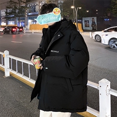 2021冬季加厚连帽面包服男港风潮流宽松羽绒衣外套W1989-P72，男装棉衣，星座512-4