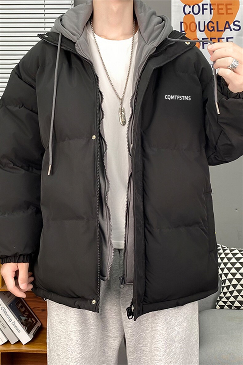 2025冬新款港风棉衣男女情侣假两件宽松连帽加厚棉服WT08有标-P60,男装棉衣,星座1402-1