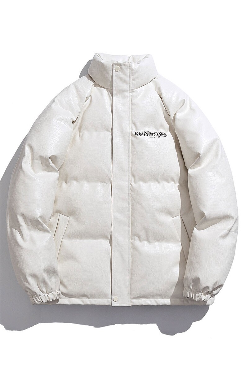 白底鳄鱼纹棉衣男手塞棉夹克PU皮棉服外套男8507P120控158,男装夹克,星座227-7