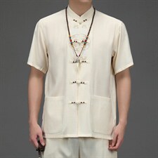 BZ2002钱塘2020-2亚麻休闲短袖长裤中老年套装精品主推大货P85，男装中老年男装，钱塘207-2