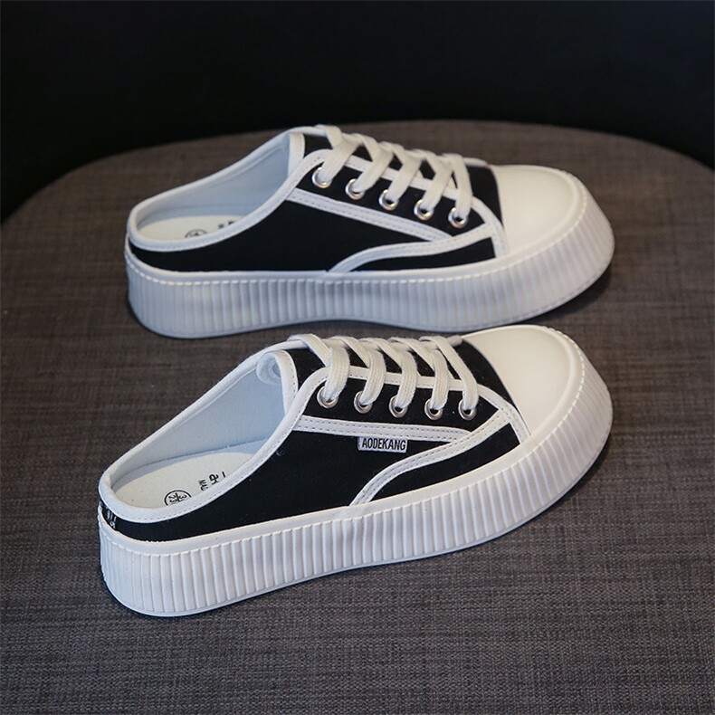 帆布鞋女2024夏季新款学生韩版ins百搭厚底板鞋春秋休闲鞋子，女鞋帆布鞋，星座1407-3