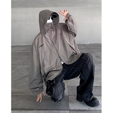 可收纳防晒服机能外套户外轻薄凉感防晒衣皱真抽绳W9310，男装防晒衣，星座1116A-1（原606A）