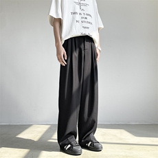 2024夏季新款小众设计感西裤男潮牌宽松阔腿长裤现货K7808-P35，男装休闲裤，星座512-3