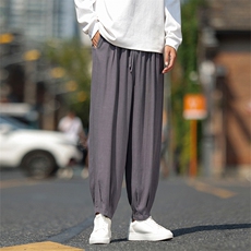 现货高品质亚麻系列大码休闲裤子长裤百搭款ZK62-P70控98，男装休闲裤，电商A021
