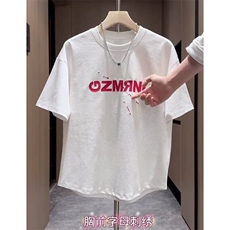 夏季新款时尚百搭刺绣半袖男潮流时尚发泡彩绘立体痞帅短袖T恤男，男装T恤，电商B212（原钱塘6029）