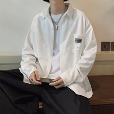 华夫格长袖衬衫男加肥加大码潮C5523P35，男装衬衫，星座1116-2