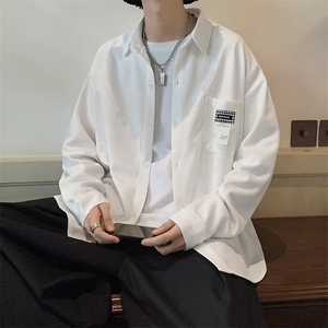 华夫格长袖衬衫男加肥加大码潮C5523P35图片