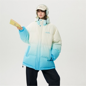 XZ-230-1MY701中性风简约轻奢百搭扎染渐变休闲连帽棉服P118控158图片
