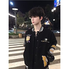 男童外套撞色拼接棒球服中大童潮酷帅气上衣JK0725-P68，女装短外套，星座308B-2