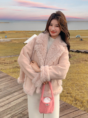 新款！冬装环保皮草皮毛一体外套2C133-8986-P215-K318，女装皮草，2C133