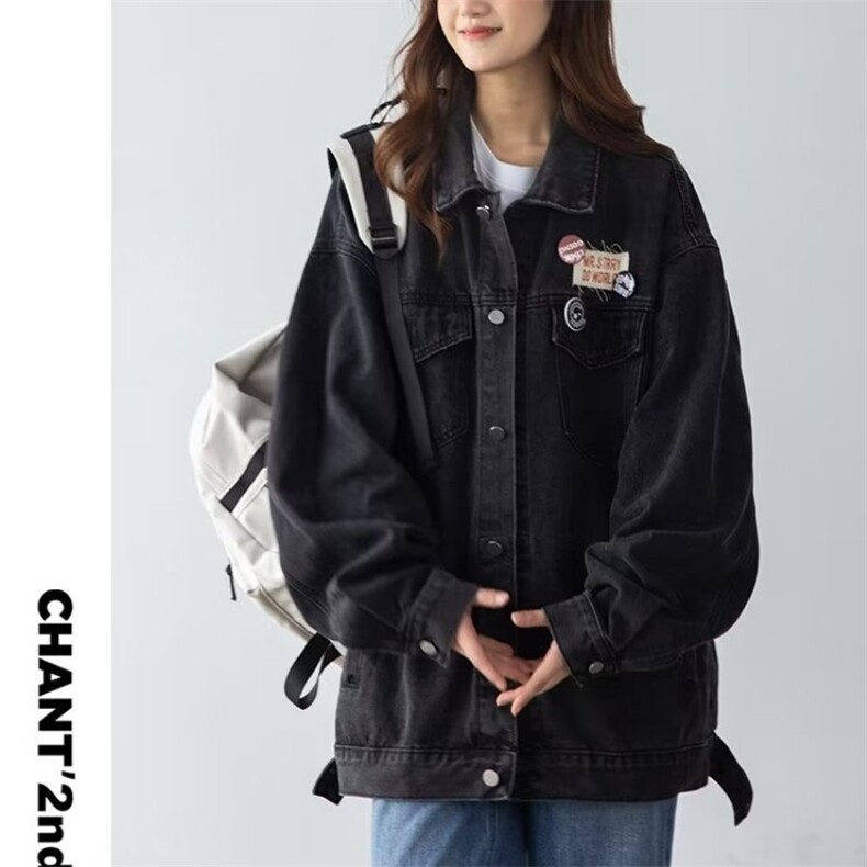 J3323-P53短外套ins新款百搭长袖单件时尚简约女直筒型流行,女装短外套,电商B323A