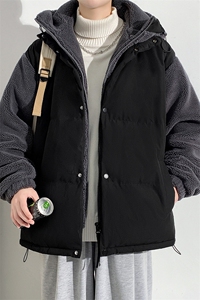 冬款青少年羊羔绒棉服假两件时尚棉衣外套男女 8338-P130控价178图片