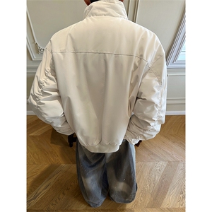 男士冬装棉服加棉厚款教练户外夹克外套硬挺立领棉衣MF3665-特P62图片
