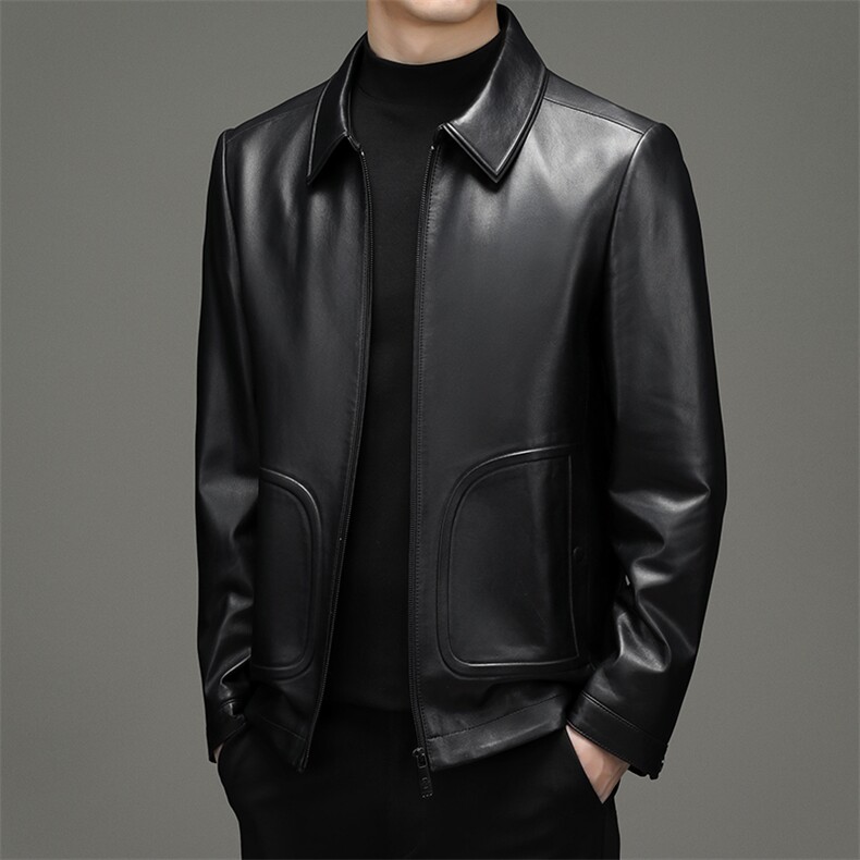 DLSN21003新款2021皮衣男头层绵羊皮夹克立领商务休闲男P880,男装皮衣,电商B360
