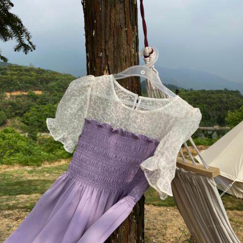 2081蕾丝拼接连衣裙，女装连衣裙，Mu Mu