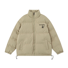 白底新款冬季时尚百搭宽松字母印花棉服外套MY62059P85控118，男装棉衣，电商A268-1