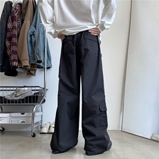 冲锋裤男美式vibe机能工装痞帅宽松直筒休闲长裤1001-1-GK13-P45，男装工装外套，星座1001-1