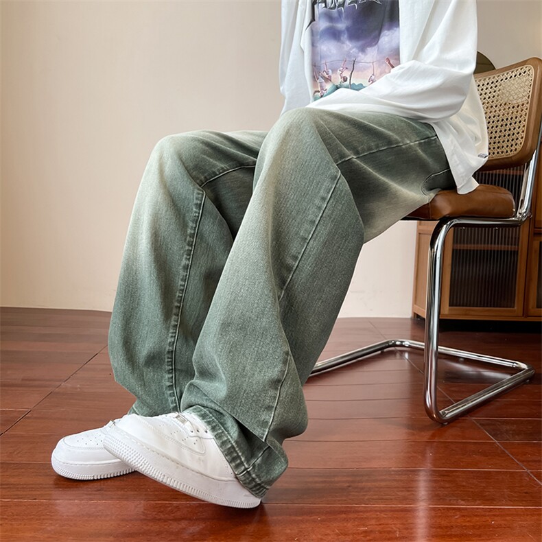 麻绳复古牛仔裤男直筒B342-NK7001-P50控68,男装牛仔裤,电商B342