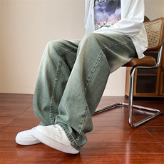 麻绳复古牛仔裤男直筒B342-NK7001-P50控68，男装牛仔裤，电商B342