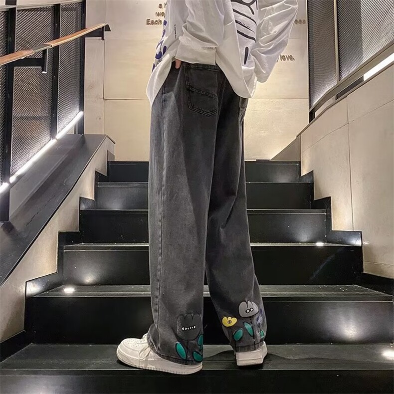 牛仔裤男春季潮大码休闲裤子高街XK8011P43,男装牛仔裤,星座1116-2