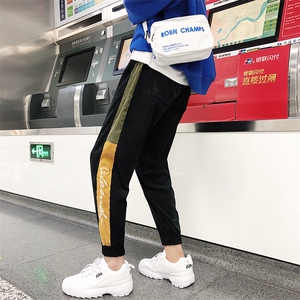 2021春季新款撞色灯芯绒港风大码韩版休闲小脚裤 - K811- P45图片
