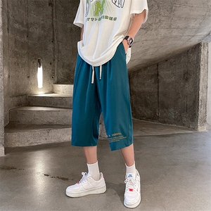 冰丝七分裤男大码速干短裤男五分裤 车景风格 QK72386-P25图片