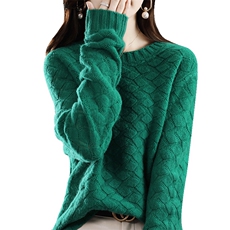 2024年秋冬季新款圆领羊毛衫简约百搭，女装羊毛衫，温贝羊绒