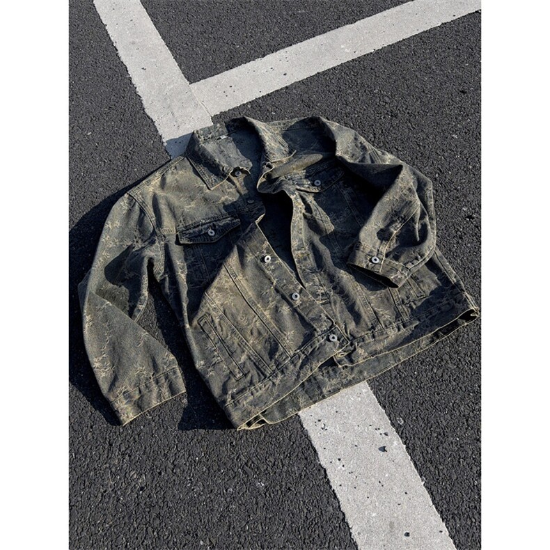 B221美式高街暗黑小众重工艺提花牛仔外套SY2434-特P70控118,男装工装外套,电商B221