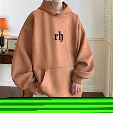 ！麂皮绒连帽卫衣直播品质重磅400克rh印花JL7068-P45控78，男装卫衣，星座508（原C305）