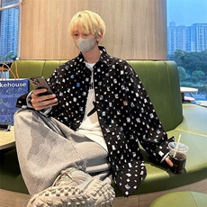 破洞衬衫男韩版潮流帅气百搭2026夏季新款ins宽松外套CY167-P78，男装衬衫，星座412