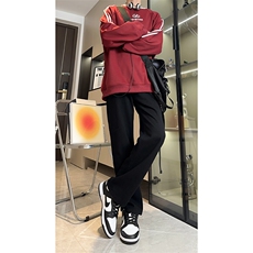 秋冬黑色加绒加厚宽松直筒垂感牛仔裤男休闲长裤K369-P50加绒P60，男装牛仔裤，星座205