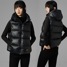 2024冬装新款黑金马甲石墨烯发热保温简约气质羽绒服，女装羽绒服，PLAYFOX